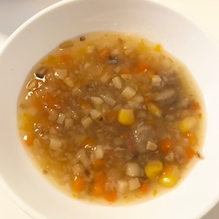 【離乳食】大豆と野菜たっぷりコンソメ煮